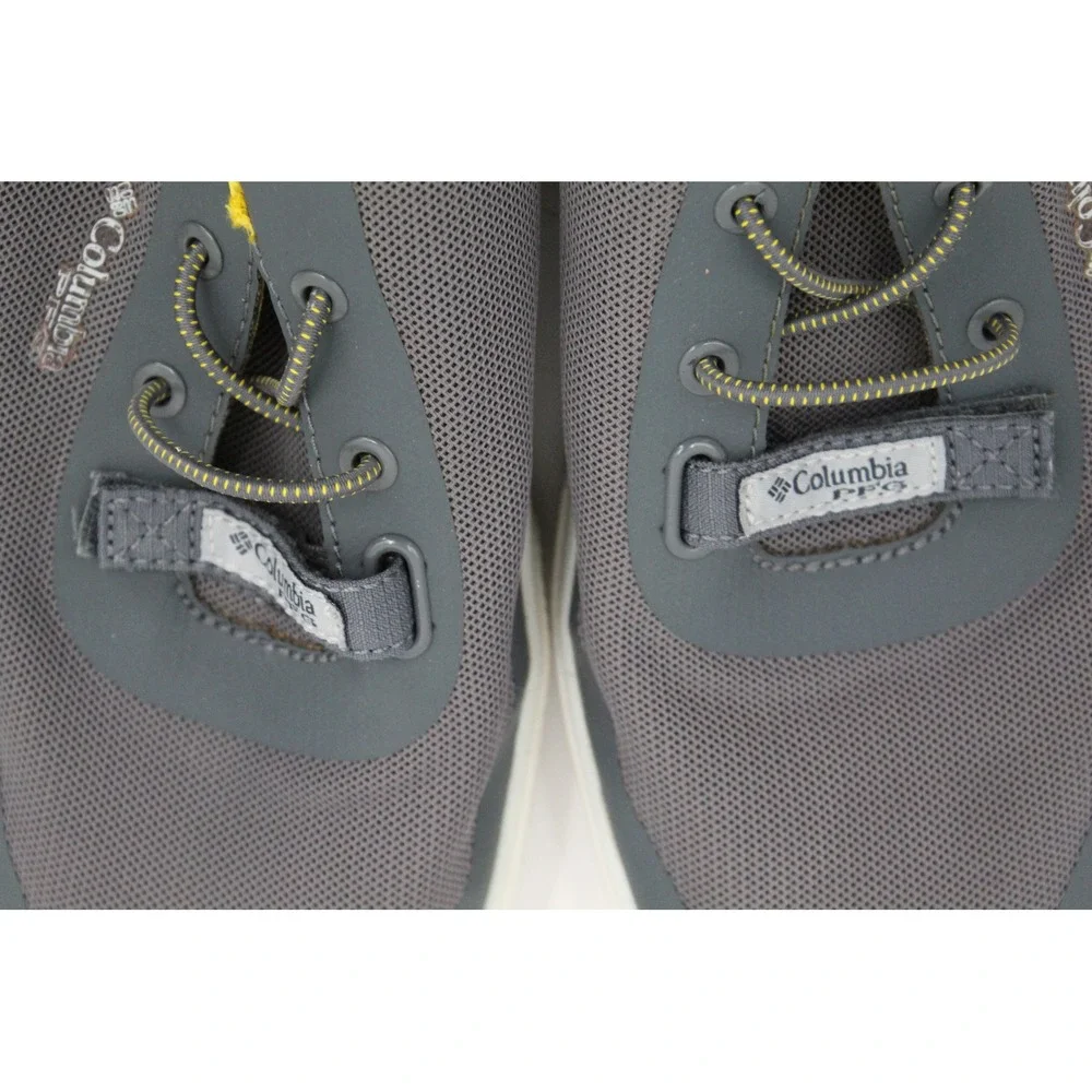 Columbia PFG Blood n Guts Men Grey Yellow Mesh Boat Shoes Sneakers Fishing NWOT
